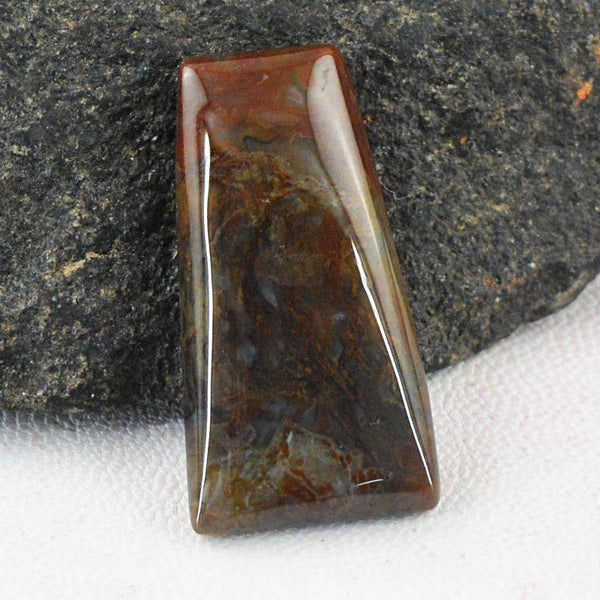 gemsmore:Natural Moss Agate Gemstone Loose Untreated