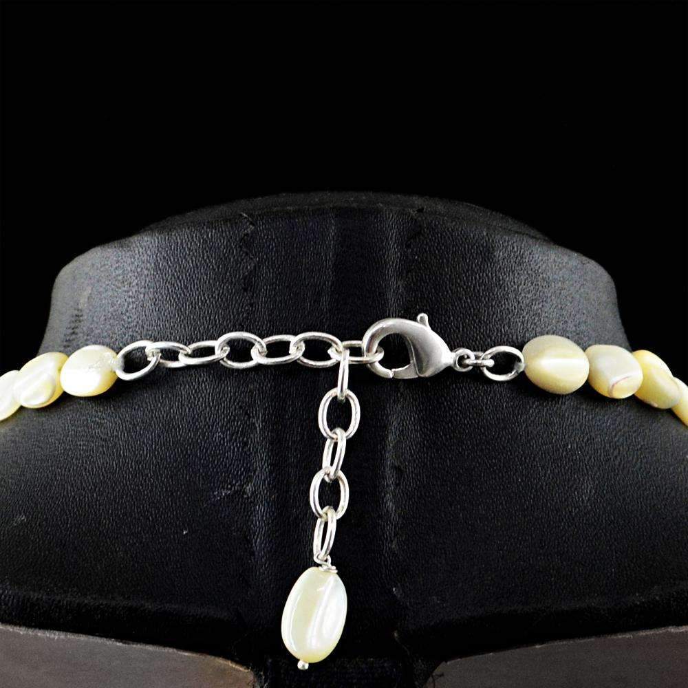 gemsmore:Natural Mother Pearl Necklace