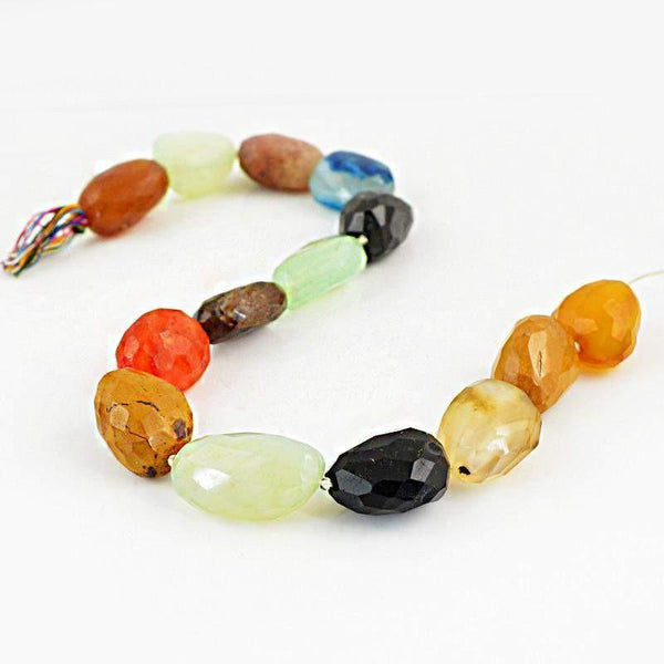 gemsmore:Natural Multi Gemstone Faceted Beads Strand