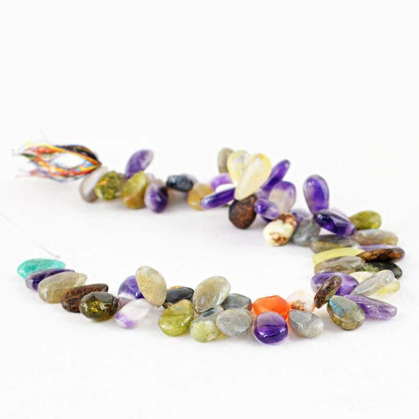 gemsmore:Natural Multi Gemstone Untreated Beads Strand