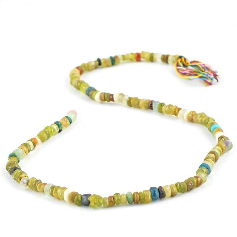 gemsmore:Natural Multi Gemstone Untreated Round Beads Strand