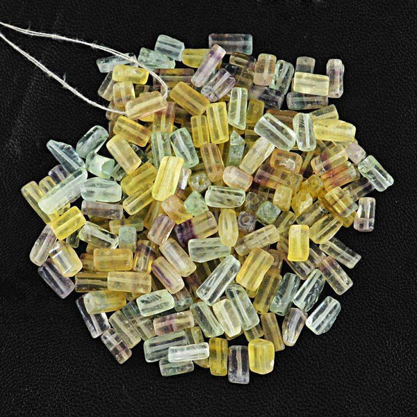 gemsmore:Natural Multicolor Fluorite Beads Lot - Drilled