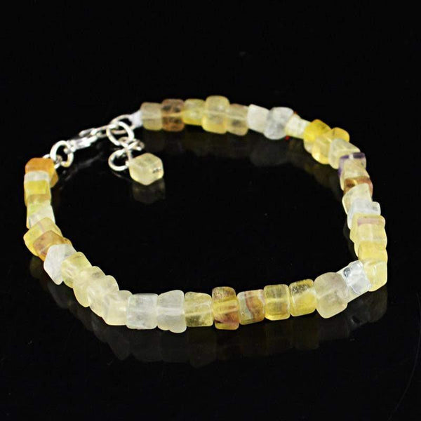 gemsmore:Natural Multicolor Fluorite Bracelet 86.00 Cts Untreated Beads