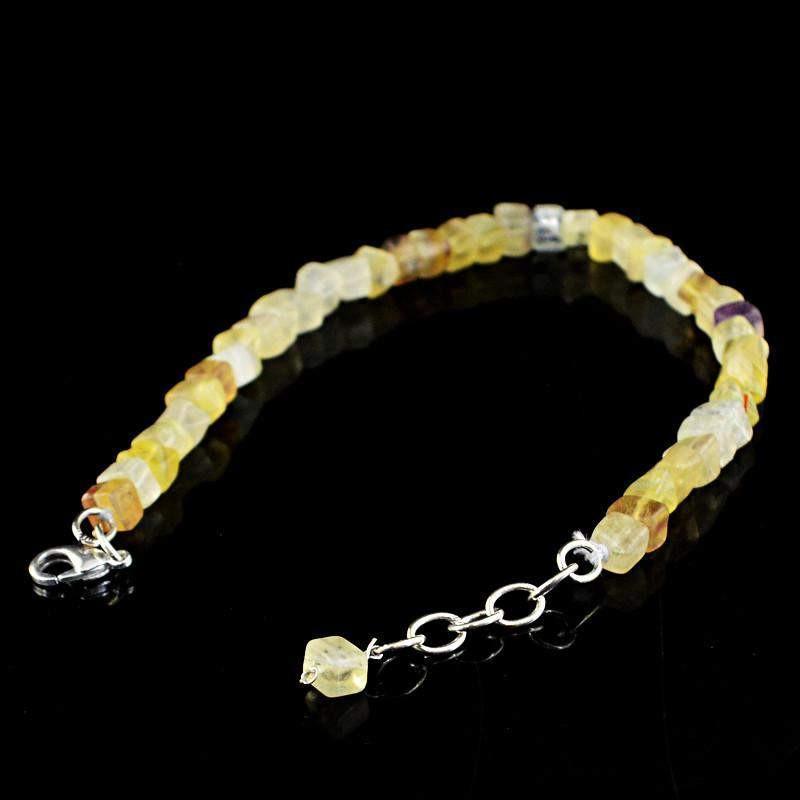 gemsmore:Natural Multicolor Fluorite Bracelet 86.00 Cts Untreated Beads