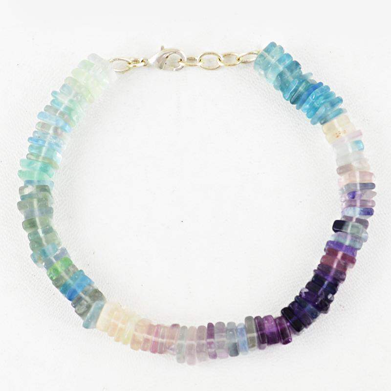 gemsmore:Natural Multicolor Fluorite Bracelet Genuine Bracelet