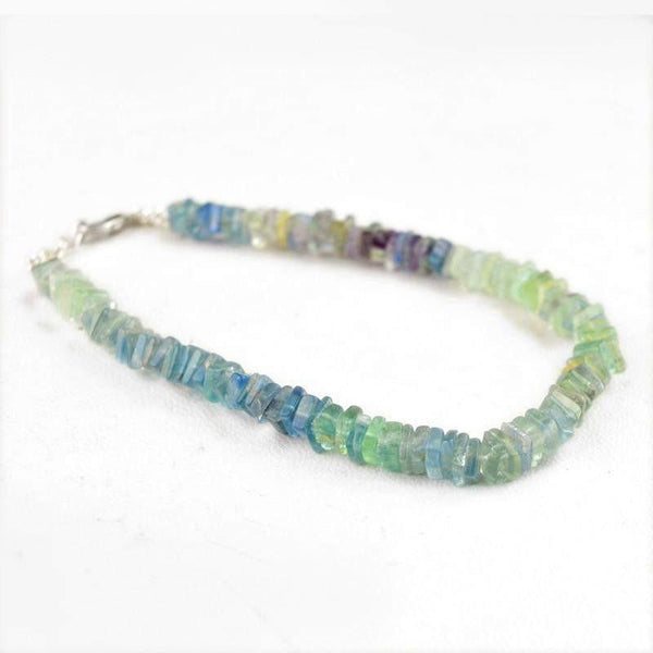 gemsmore:Natural Multicolor Fluorite Bracelet Untreated Genuine Beads