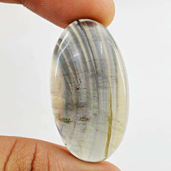 gemsmore:Natural Multicolor Fluorite Oval Shape Untreated Loose Gemstone
