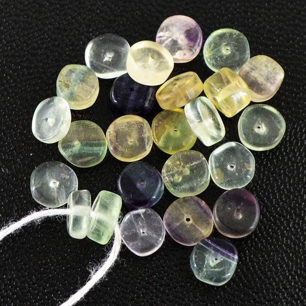 gemsmore:Natural Multicolor Fluorite Round Shape Beads Lot