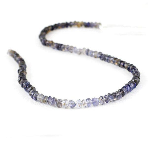 gemsmore:Natural Multicolor Iolite Beads Strand - Faceted Drilled