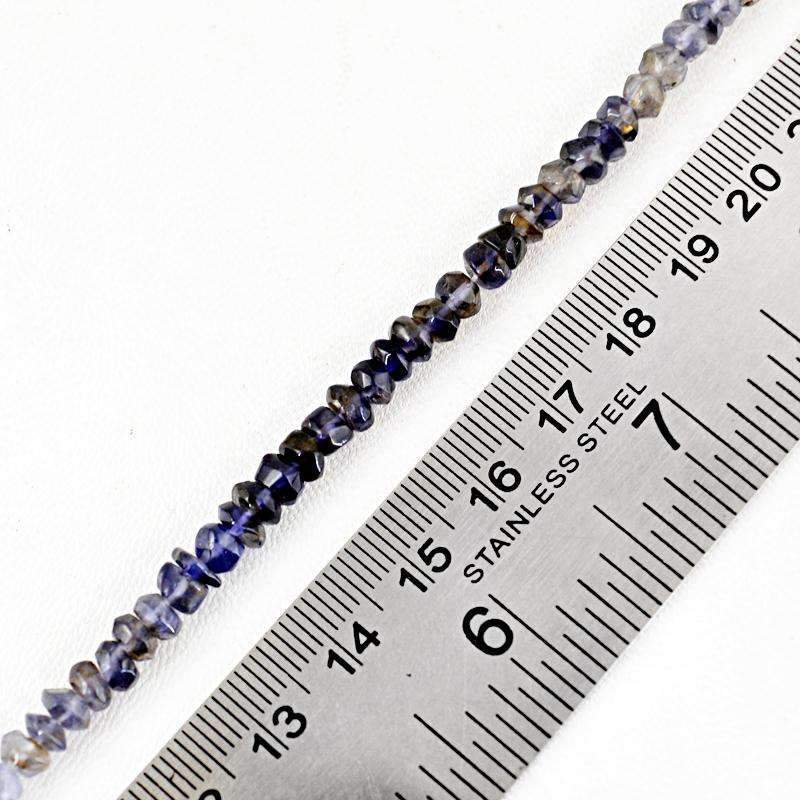 gemsmore:Natural Multicolor Iolite Beads Strand - Faceted Drilled