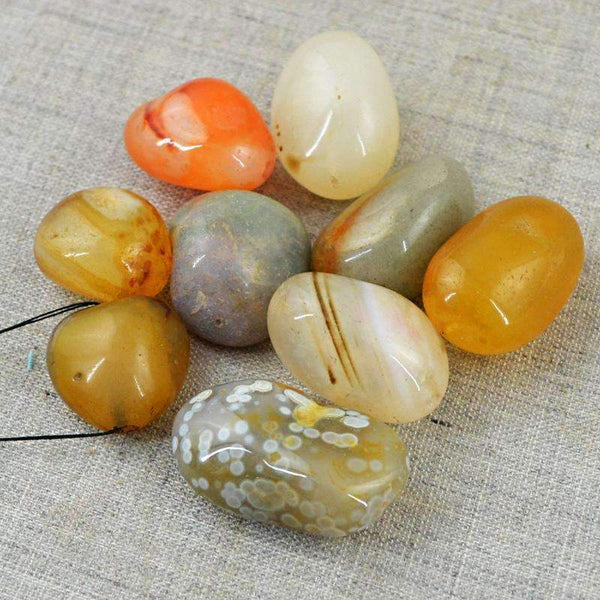 gemsmore:Natural Multicolor Multi Gemstone Beads Lot - Drilled