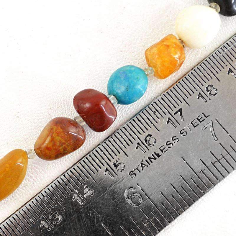 gemsmore:Natural Multicolor Multi Gemstone Beads Strand - Drilled