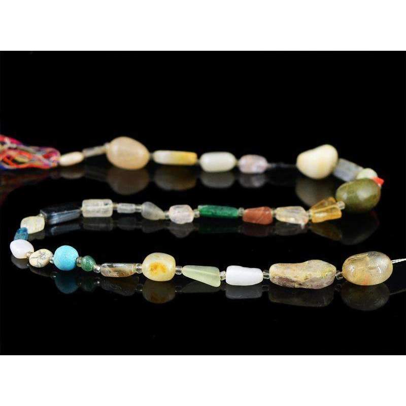 gemsmore:Natural Multicolor Multi Gemstone Beads Strand Untreated Drillled