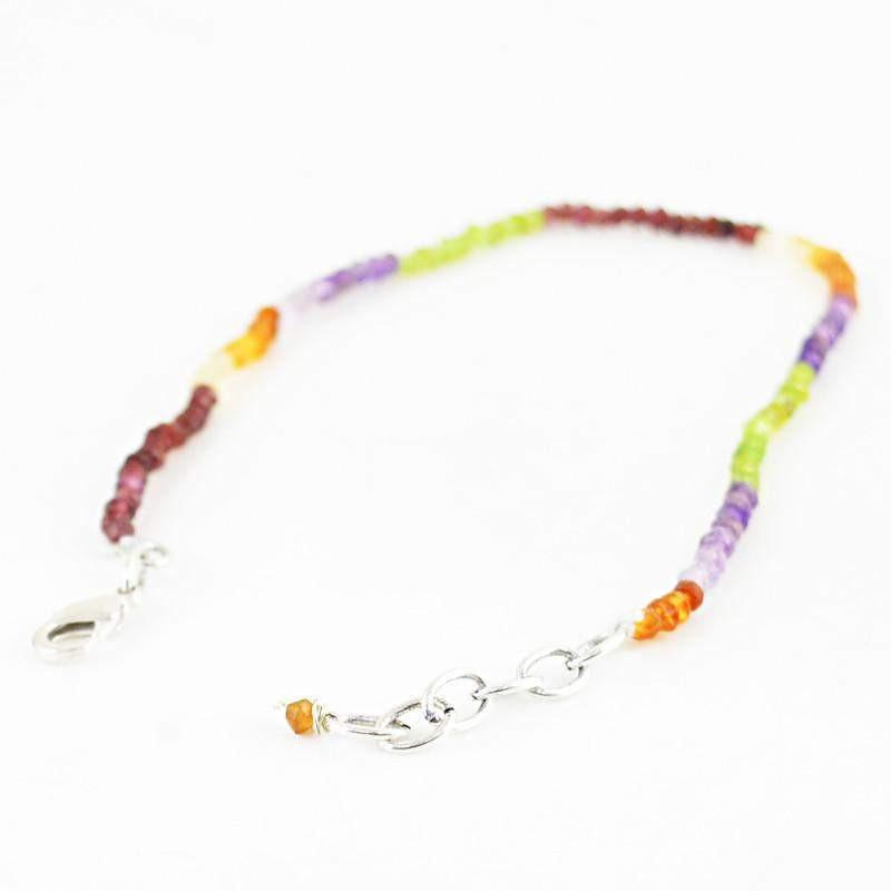 gemsmore:Natural Multicolor Multi Gemstone Bracelet Round Cut Beads