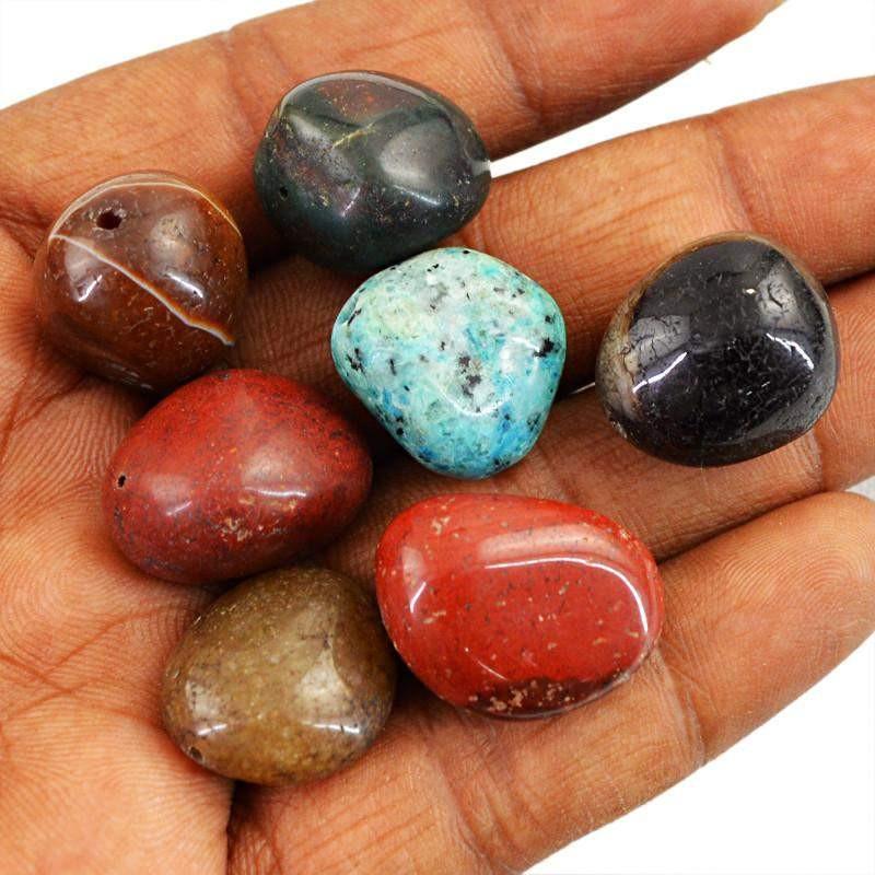 gemsmore:Natural Multicolor Multi Gemstone Drilled Beads Lot
