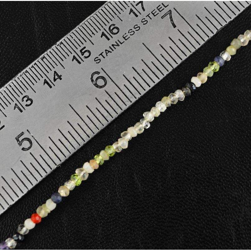 gemsmore:Natural Multicolor Multi Gemstone Drilled Beads Strand - Round Cut