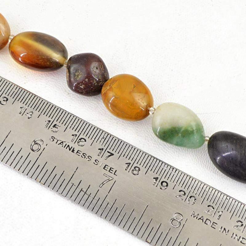 gemsmore:Natural Multicolor Multi Gemstone Drilled Beads Strand