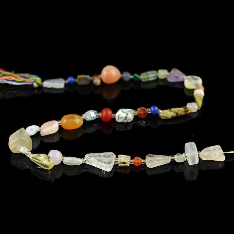 gemsmore:Natural Multicolor Multi Gemstone Drilled Beads Strand