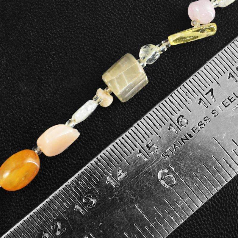 gemsmore:Natural Multicolor Multi Gemstone Drilled Beads Strand