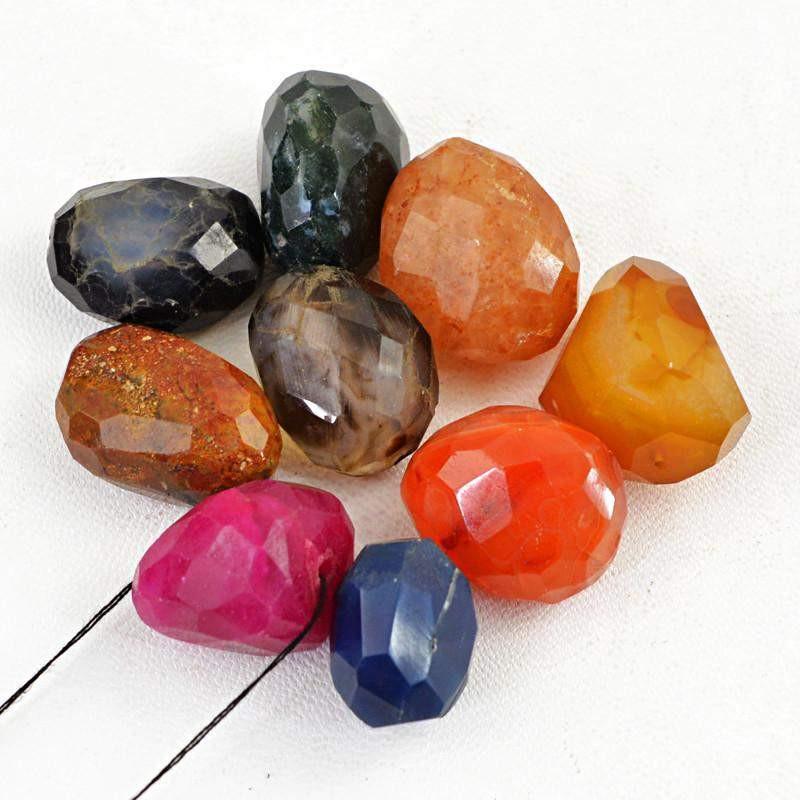 gemsmore:Natural Multicolor Multi Gemstone Faceted Beads Lot