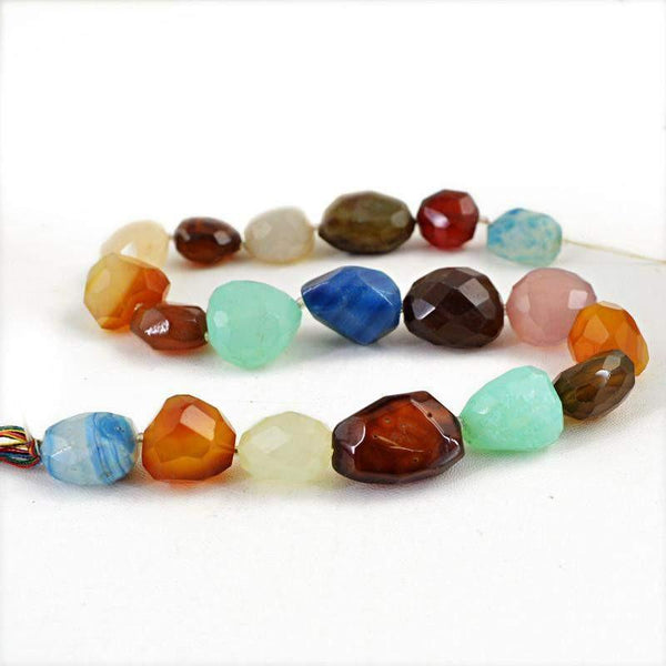 gemsmore:Natural Multicolor Multi Gemstone Faceted Beads Strand