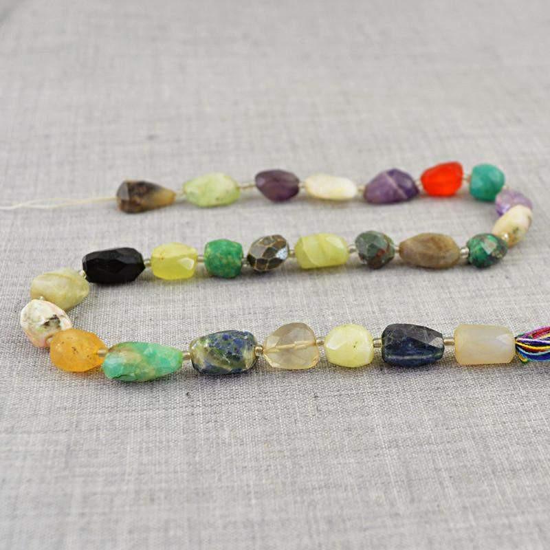 gemsmore:Natural Multicolor Multi Gemstone Faceted Beads Strand