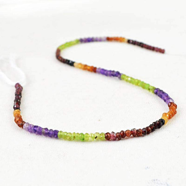 gemsmore:Natural Multicolor Multi Gemstone Round Cut Beads Strand - Drilled