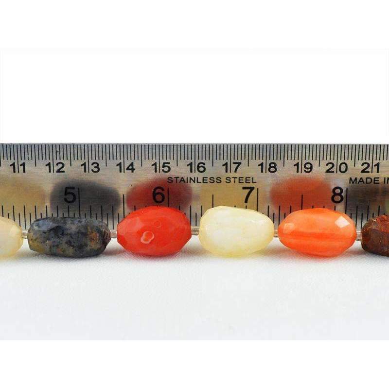 gemsmore:Natural Multicolor Multi Gemstone Strand Faceted Drilled Beads