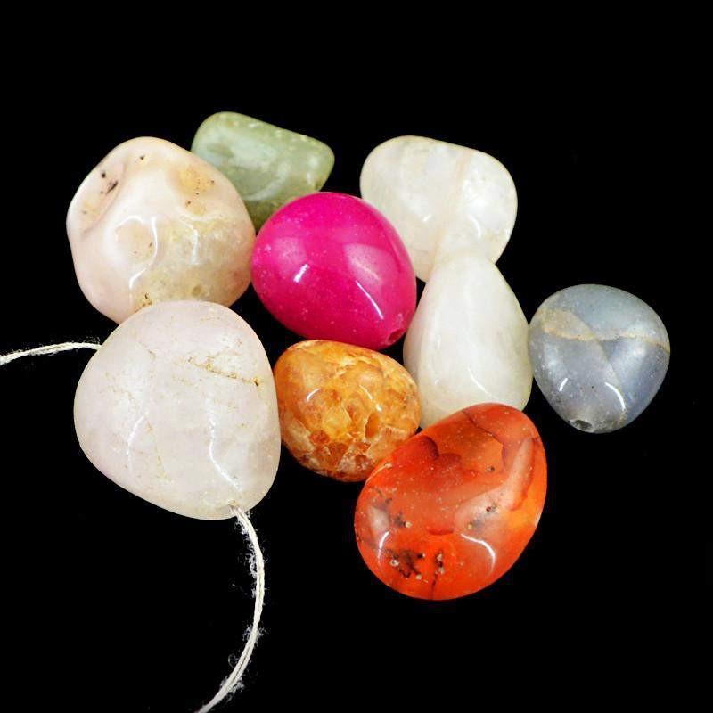 gemsmore:Natural Multicolor Multi Gemstone Untreated Beads Lot