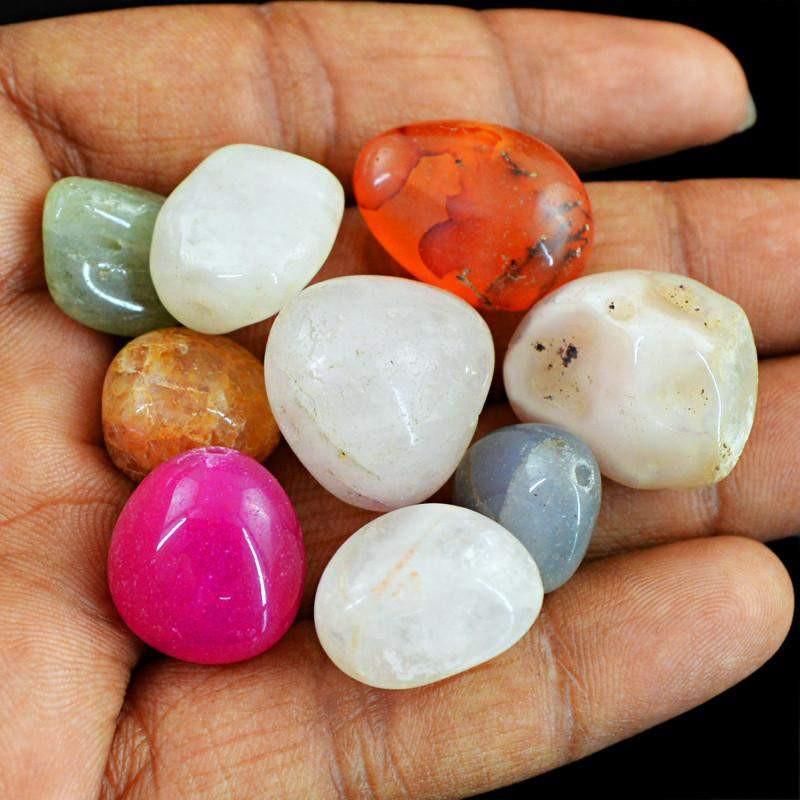 gemsmore:Natural Multicolor Multi Gemstone Untreated Beads Lot