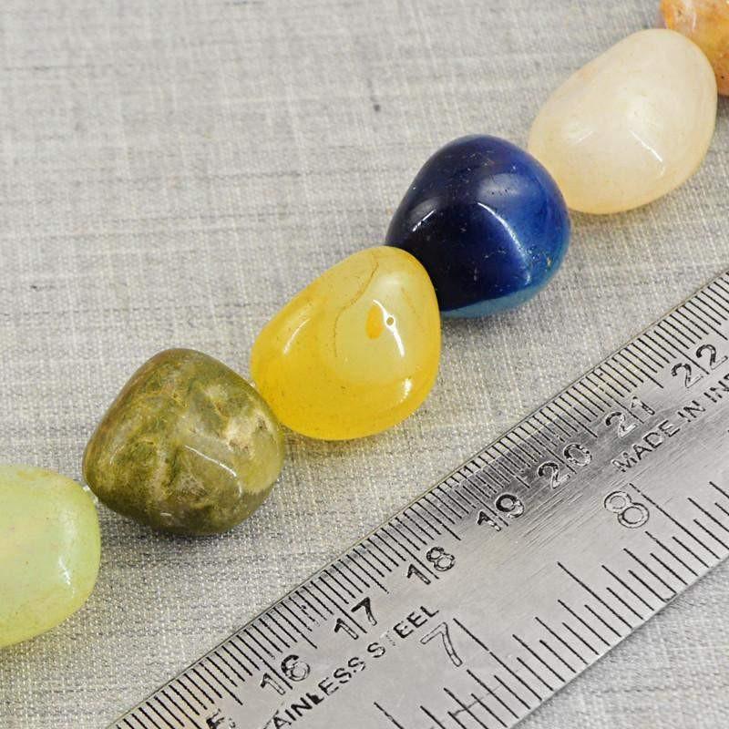 gemsmore:Natural Multicolor Multi Gemstone Untreated Beads Strand