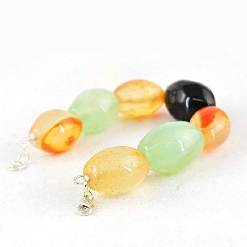 gemsmore:Natural Multicolor Onyx Bracelet Unheated Beads