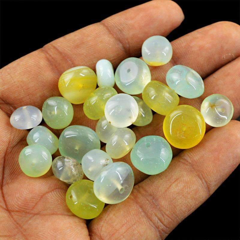 gemsmore:Natural Multicolor Onyx Drilled Beads - Wholesale Round Shape