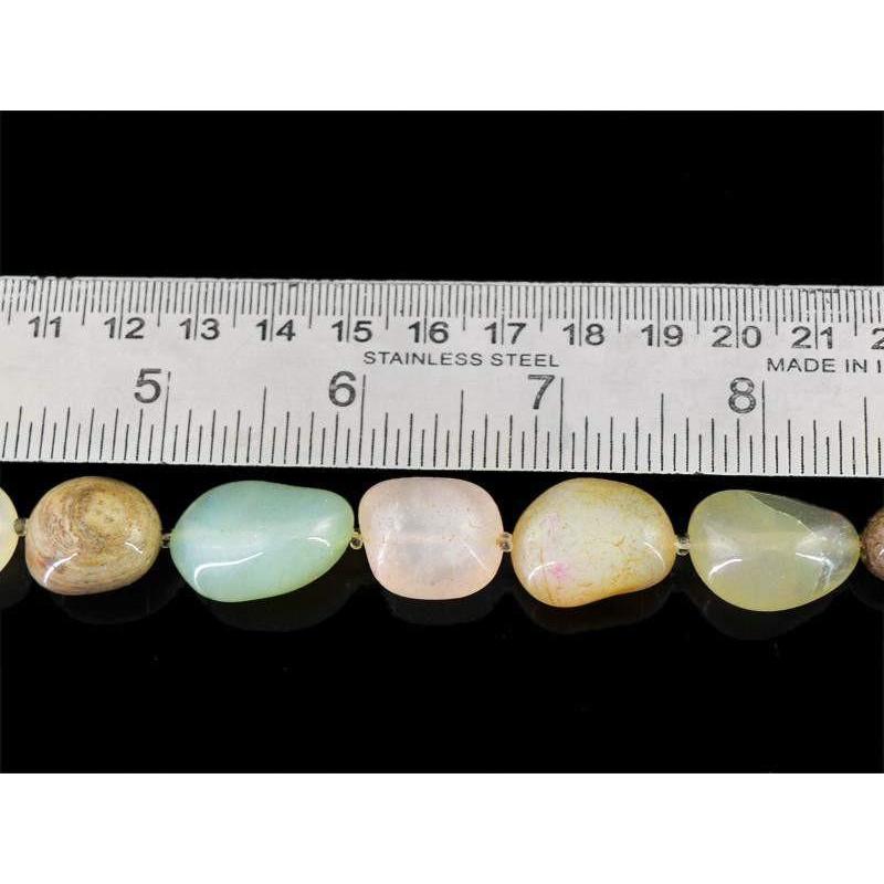 gemsmore:Natural Multicolor Onyx & Jasper Untreated Beads Strand