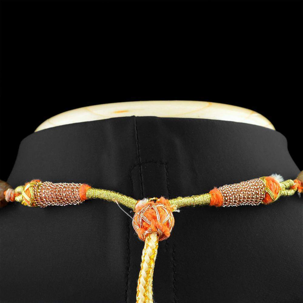 gemsmore:Natural Multicolor Rutile Quartz Necklace Unheated Beads - Single Strand