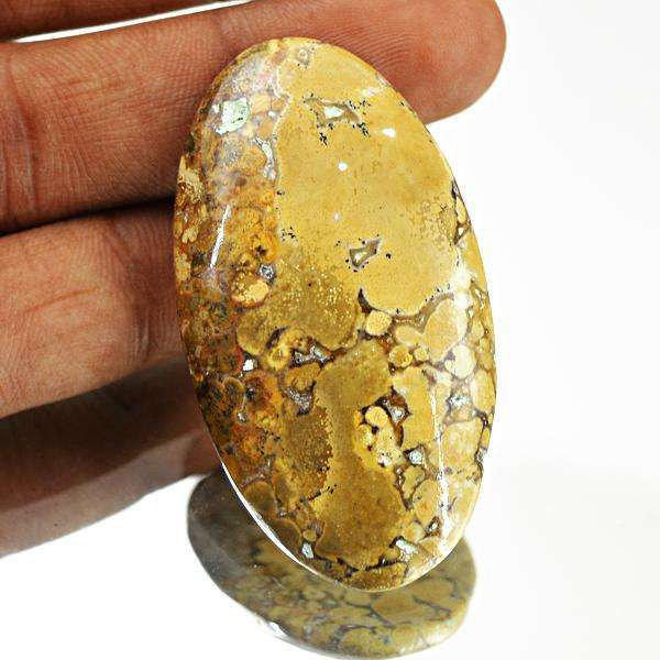 gemsmore:Natural Ocean Jasper Loose Gemstone - Oval Shape