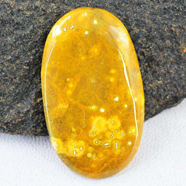 gemsmore:Natural Ocean Jasper Oval Shape Loose Gemstone