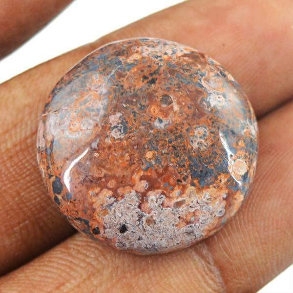 gemsmore:Natural Ocean Jasper Round Shape Loose Gemstone