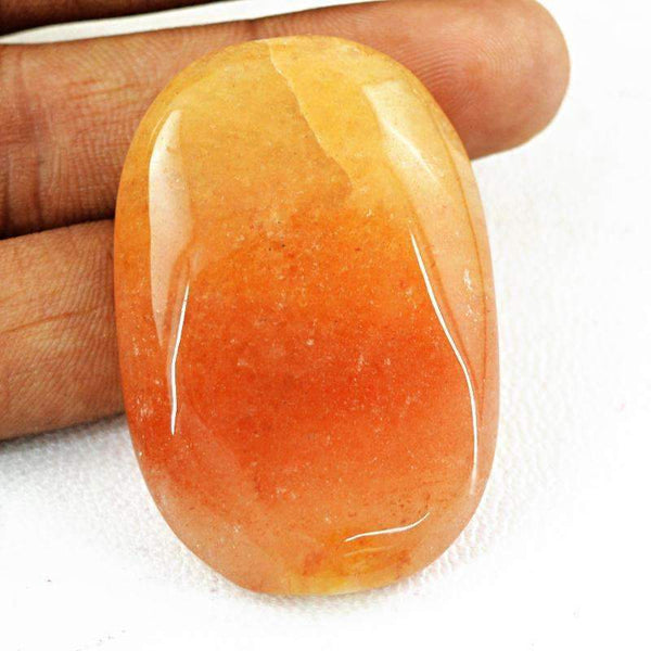 gemsmore:Natural Orange Aventurine Gemstone Loose Oval Shape