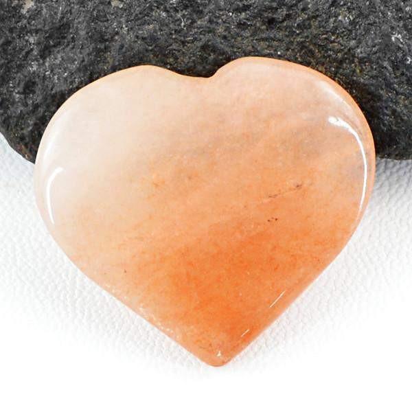 gemsmore:Natural Orange Aventurine Heart Shape Gemstone