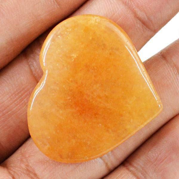 gemsmore:NAtural Orange Aventurine Heart Shape Gemstone