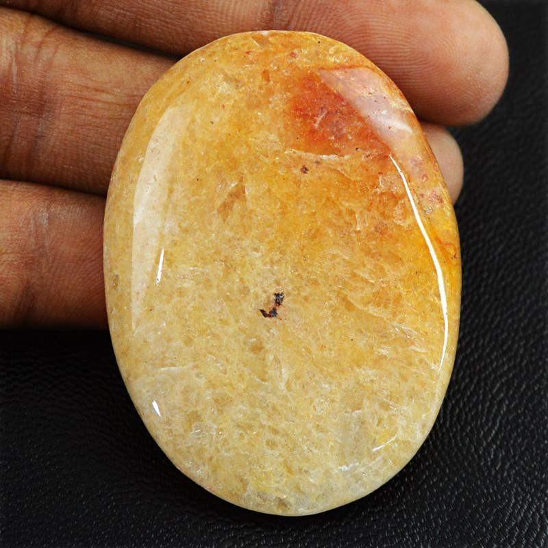 gemsmore:Natural Orange Aventurine Oval Shape Gemstone