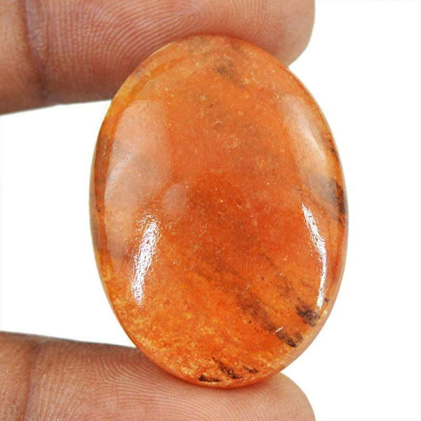 gemsmore:Natural Orange Aventurine Oval Shape Gemstone