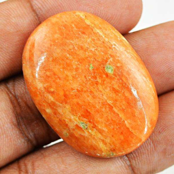 gemsmore:Natural Orange Aventurine Oval Shape Loose Gemstone