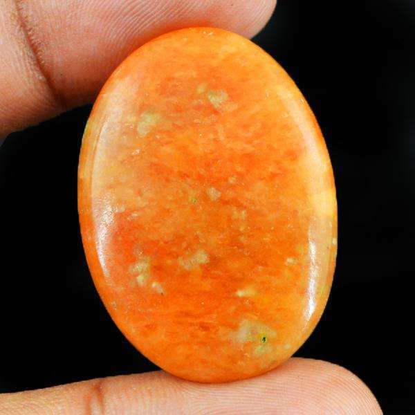 gemsmore:Natural Orange Aventurine Oval Shape Loose Gemstone