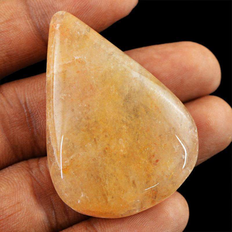 gemsmore:Natural Orange Aventurine Pear Shape Gemstone