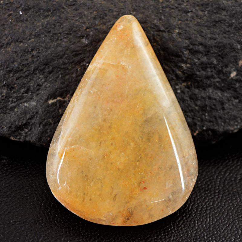gemsmore:Natural Orange Aventurine Pear Shape Gemstone