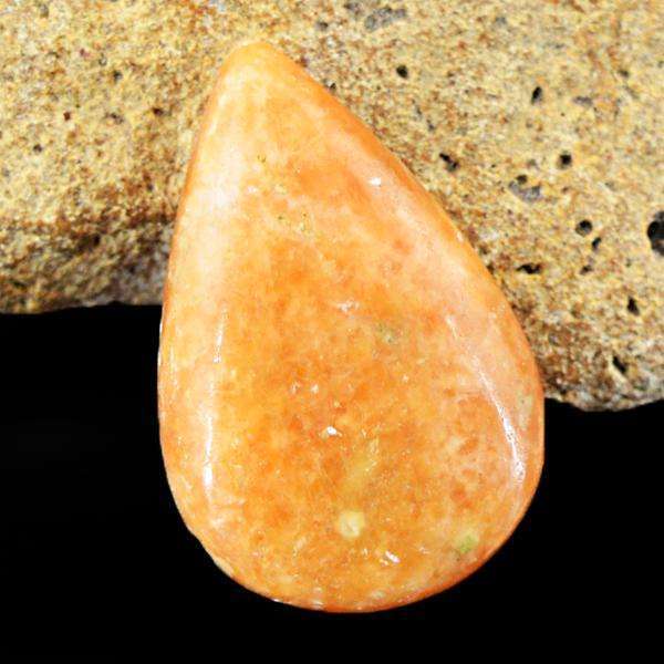 gemsmore:Natural Orange Aventurine Pear Shape Untreated Loose Gemstone