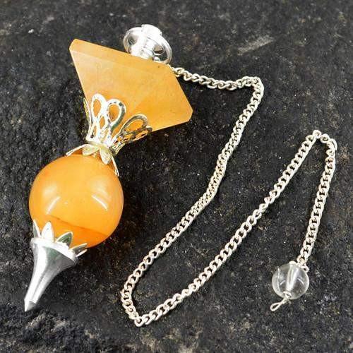 gemsmore:Natural Orange Aventurine Pendulum