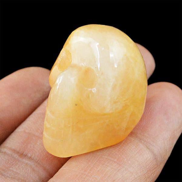 gemsmore:Natural Orange Aventurine Skull Gemstone